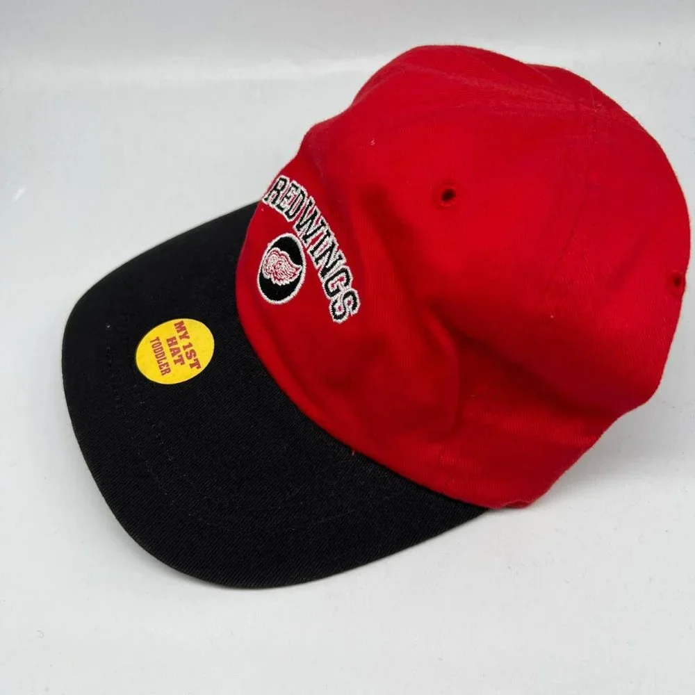 Vintage Detroit Redwings NHL Twins Enterprise Hat Snapback Cap Toddler New‎